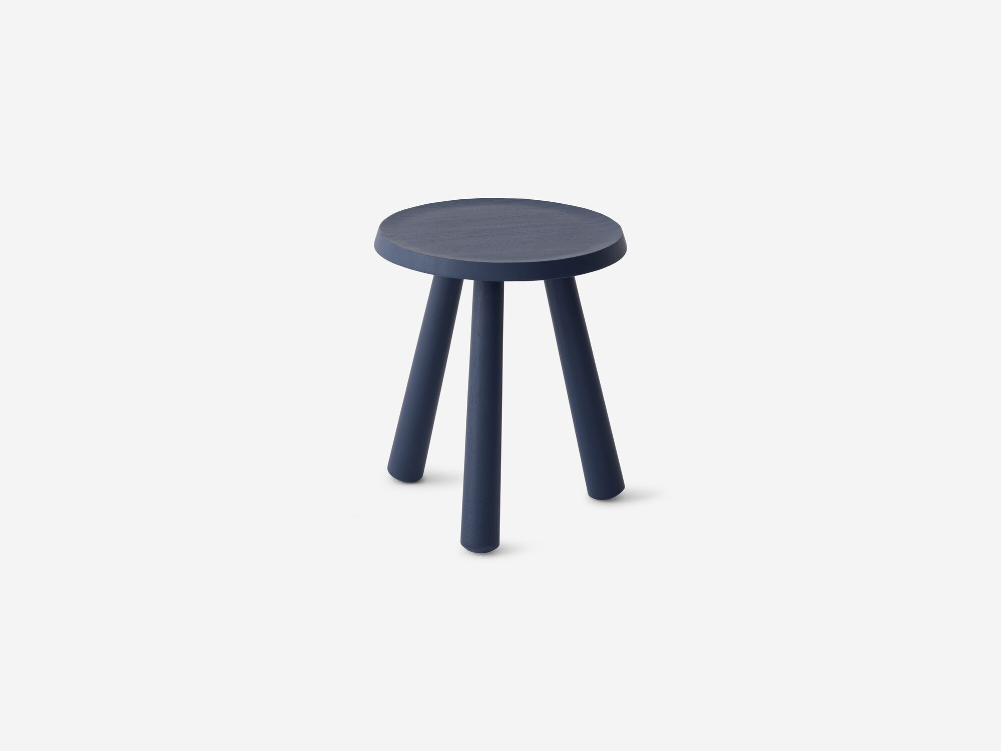 Dark blue milk stool front view